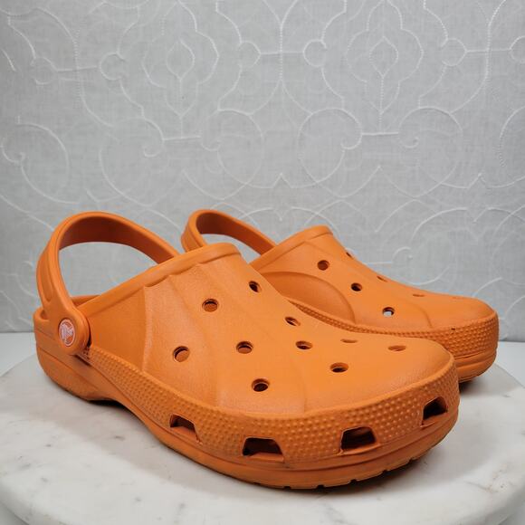 Crocs Ralen Classic Clog Unisex M8 W10 Orange Slip On Lightweight Casual Beach - Picture 4 of 13